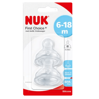 NUK First Choice Plus Tétines Physiologiques en Silicone, Aucune Colique 2  pièces (Age 0 à 6 mois) Univers Cosmetix Dakar - Sénégal