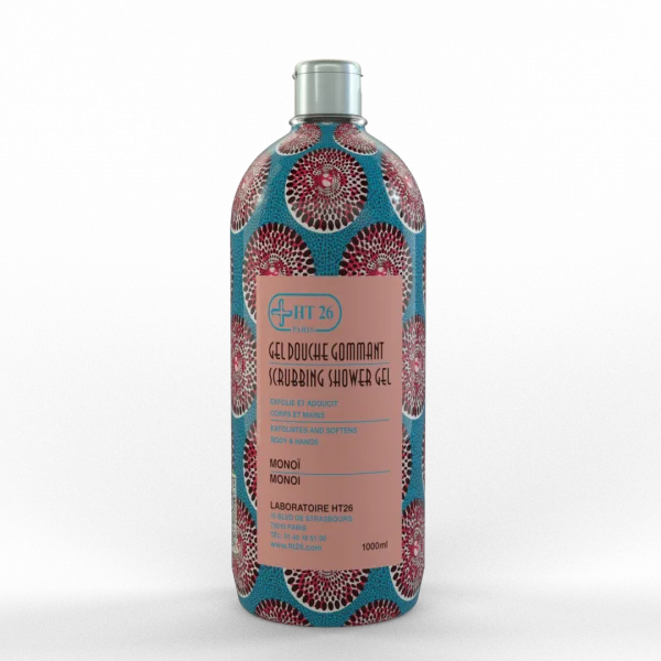 HT26 WAX Gel Douche Gel Douche Gommant Corps et Mains 1 L Univers