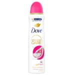 Une bombe aérosol blanche de DOVE Déodorant antisudorifique en spray Go Fresh Grenade et verveine citronnée 150 ml avec un bouchon rose, présentant une image de grenade et offrant une protection de 72 heures. Dakar