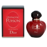 L'Eau de Toilette pour femme DIOR Hypnotic Poison 30 ml est présentée avec élégance dans son coffret rouge et noir assorti, tous deux ornés d'un texte blanc saisissant pour la marque et le nom du produit. Le flacon rouge profond au bouchon noir dégage une allure qui rappelle l'élégance intemporelle de Miss Dior Parfum. Dakar