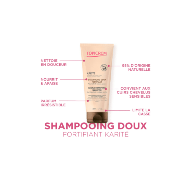 TOPICREM KARITE Shampooing Doux Fortifiant 200ml – Image 2