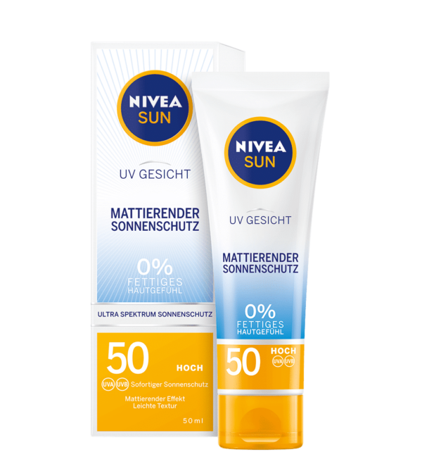 NIVEA  CRÈME UV VISAGE SOLAIRE ANTI-BRILLANCE FPS 50- 50ML