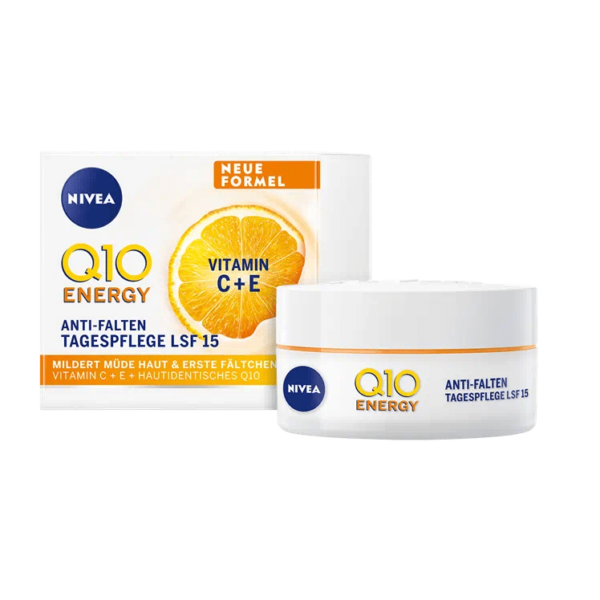 NIVEA Soin de Jour Anti-Rides Q10 Energy Activateur Éclat FPS 15  50 ml