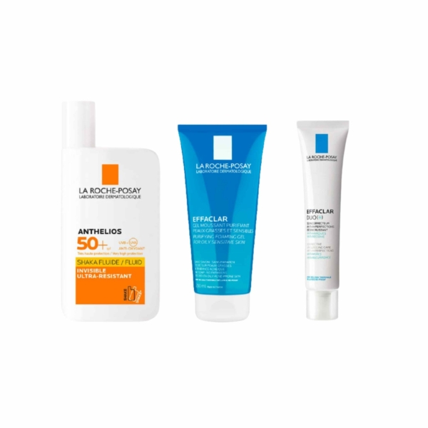 DOUBLON La Roche Posay Pack Crème Solaire + Gel Moussant 50 ml+ Effaclar Duo +