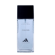 Un flacon d'ADIDAS Déodorant Homme Naturel Spray Moves 75 ml est exposé, présentant un design élégant et transparent avec un capuchon noir et le logo emblématique Adidas sur le devant. Dakar