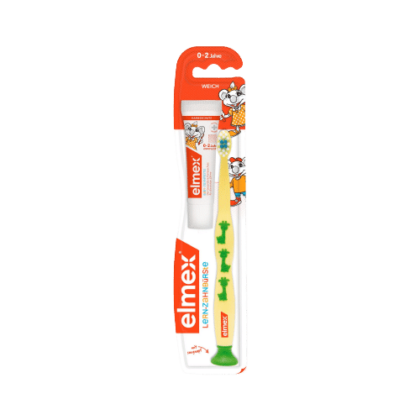 Elmex Brosse A Dents Enfants Apprentissage Brosse A Dents + Dentifrice (12ml) Doux 0 A 2 Ans 1 Pièces