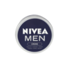 Une boîte ronde de NIVEA MEN Crème de Soin Visage Mains et Corps 150 ml avec un couvercle bleu foncé, comportant bien en évidence « NIVEA MEN Crème de soin visage » en texte blanc, accompagné d'un texte plus petit qui décrit son utilisation pour le visage, le corps et les mains en plusieurs langues. Dakar