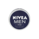 Une boîte ronde de NIVEA MEN Crème de Soin Visage Mains et Corps 150 ml avec un couvercle bleu foncé, comportant bien en évidence « NIVEA MEN Crème de soin visage » en texte blanc, accompagné d'un texte plus petit qui décrit son utilisation pour le visage, le corps et les mains en plusieurs langues. Dakar