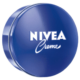 Un récipient en étain au design simple et classique, avec l'inscription « NIVEA Crème de Soin 400 ml » élégamment gravée sur son couvercle bleu. Dakar