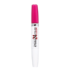 Découvrez le Rouge à lèvres New York Superstay 24H de Maybelline en Super Impact Pink Goes On 183, doté d'un design à double embout avec un capuchon rose et une base blanche, évoquant l'esprit animé de Dakar. L'étiquette noire et rouge audacieuse indique « SUPER STAY 24 COLOR », promettant un style impeccable et longue tenue tout au long de la journée. Dakar