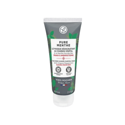 Yves Rocher Masque Désincrustant au Charbon Végétal Pure Menthe 75 ml