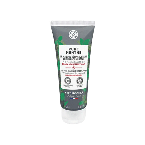 Yves Rocher Masque Désincrustant au Charbon Végétal Pure Menthe 75 ml