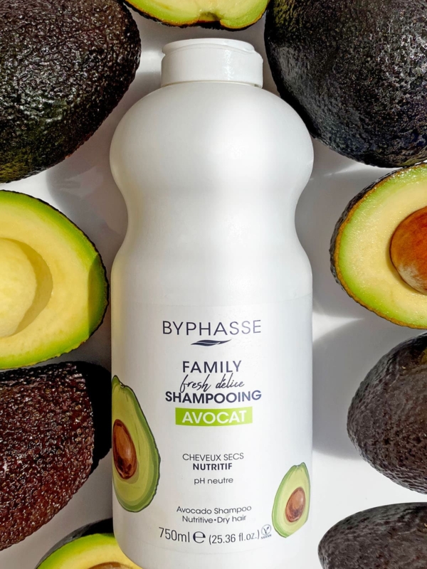 Byphasse FAMILY FRESH DÉLICE AVOCAT SHAMPOOING CHEVEUX SECS 750ML – Image 2