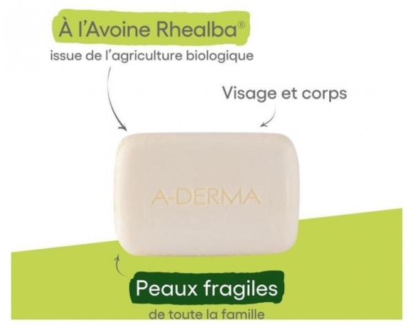 A Derma Les Indispensables Pain Dermatologique Apaisant 100g est un pain de savon rectangulaire apaisant à l'Avoine Rhealba bio pour le visage et le corps, doux pour les peaux fragiles et convenant à toute la famille. Dakar