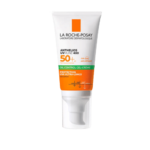 Tube blanc de La Roche-Posay Anthelios UVMUNE 400 Gel-Crème Spf50+ Sans Parfum 50 ml avec une étiquette orange