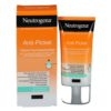 Image du produit de soin anti-boutons NEUTROGENA. L'emballage présente une boîte et un tube au design orange et noir. Le texte est en français, mettant l'accent sur la formule non grasse à base d'acide salicylique et d'aloe vera pour le traitement de l'acné et l'hydratation quotidienne, idéale pour les climats tropicaux comme celui de Dakar, au Sénégal. Dakar