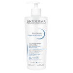 Un flacon blanc de Bioderma Atoderm Intensive Gel Crème Soin Ultra Hydratant 500 ml avec un distributeur à pompe