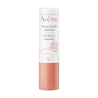 Un tube blanc et pêche d'Avène Cold Cream Stick Lèvres 4g, un baume à lèvres hydratant à 99,5% d'ingrédients d'origine naturelle. Dakar