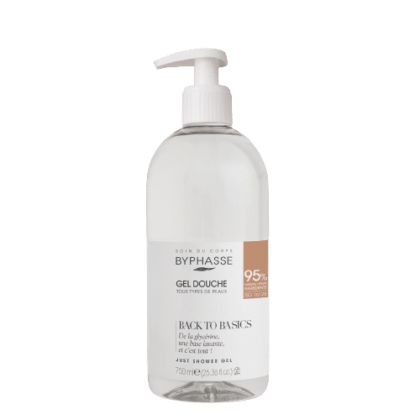 Byphasse Back to Basics Gel Douche Avec Pompe Tous Types de Peaux 750ml