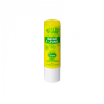 Tube jaune de MKL Baume Lèvres certifié BIO - Citron 4g de "mkl green nature" avec les labels "Baume à lèvres" et "Cosmos Organic"