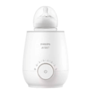 Un Chauffe-biberon Philips Avent Rapide Blanc 1 pièce avec un cadran et un bouton d'alimentation