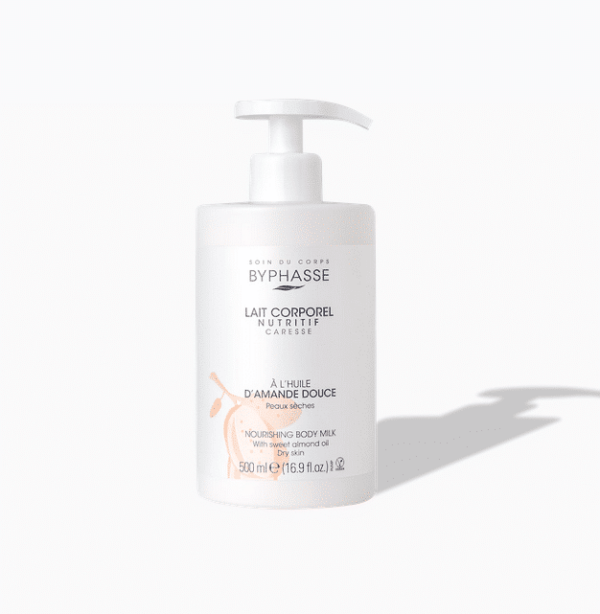 Byphasse Lait Corporel Nutritif à l’Extrait d’Amande Douce Peaux Sèches 500ml