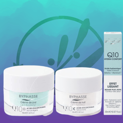 Byphasse Routine Soins Hydratant Pour le Visage Anti Rides Q10