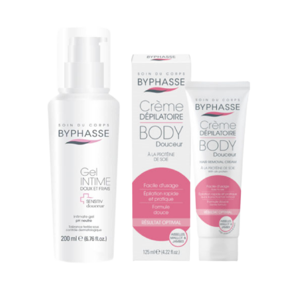 Trois produits de soins corporels Byphasse