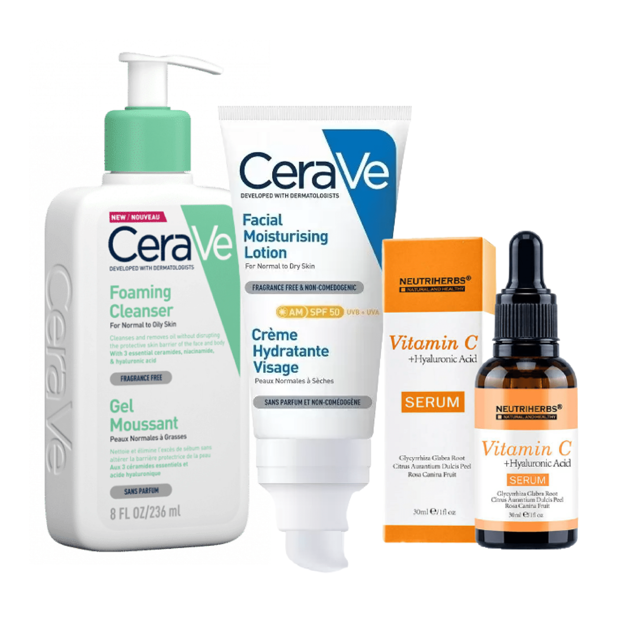 Cerave Le Rouges Routine Soins Essentiels de Soins de la Peau Glow Up - Univers Cosmetix ...