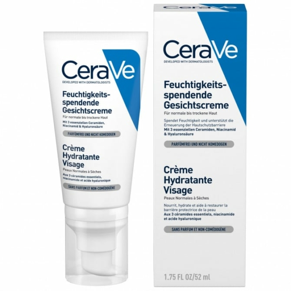 CeraVe Crème Hydratante Visage Pour les peaux normales à sèches 52 ml – Image 2