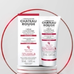 Deux tubes blanc et rouge de Chateau Rouge Crème Concentrée Anti-Taches 50ml sont présentés, le texte de l'emballage mettant en avant les effets anti-taches et éclaircissants ainsi que 92% d'ingrédients naturels. Dakar