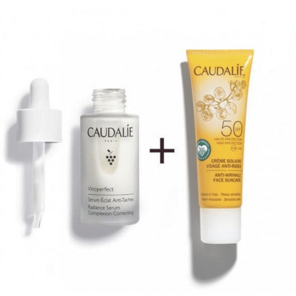 Caudalie Coffret Vinoperfect Sérum Eclat Anti-Taches 30ml + Solaire Anti Rides Spf50 25ml Offert – Image 2