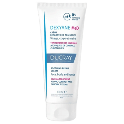 Ducray DEXYANE MED - Crème Réparatrice Apaisante - Visage et Corps - Traitement des Eczémas 100ml