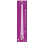 Essence « pinceau estompeur tout-en-un » présente un manche violet clair, des poils beiges, un design végétalien et est livré dans un emballage violet élégant avec des icônes blanches en matériaux recyclés. Produit : Essence Cosmetics Pinceau pour fard à paupières Pinceau mélangeur pour les yeux, 1 pièce. Dakar