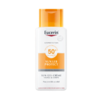 Un flacon d'Eucerin Sun Protection - Sun Leb Protect Crème-Gel Solaire SPF 50 - Visage et Corps