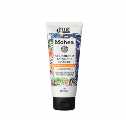 Un tube de MKL Mohea Gel douche Exfoliant Mangue exotique BIO - 200 ml