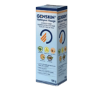 Genskin Nettoyant Visage Extra Doux Tous Les Types de Peau Boîte de 100 ml présentant d'élégantes illustrations végétales et un texte français sophistiqué