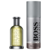 Le coffret cadeau pour homme Hugo Boss BOSS Bottled comprend une Eau de Toilette de 50 ml dans un flacon en verre transparent au liquide vert clair et un déodorant en spray cylindrique argenté de 150 ml, formant le duo parfait. Dakar