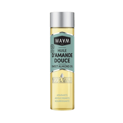Un flacon de Waam Huile d'Amande Douce BIO 75 ml
