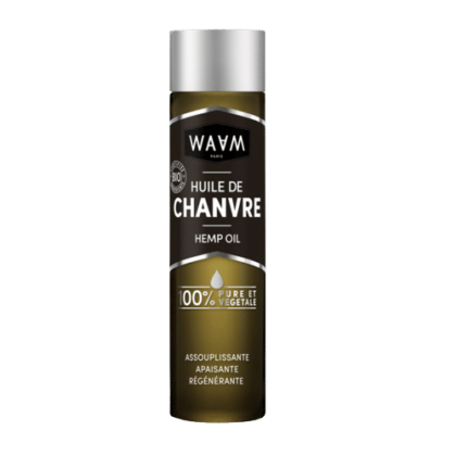 Waam Huile de Chanvre Bio Régénérante Apaisante Nourrissante Peaux sèches peaux matures cheveux secs et ternes 75 ml