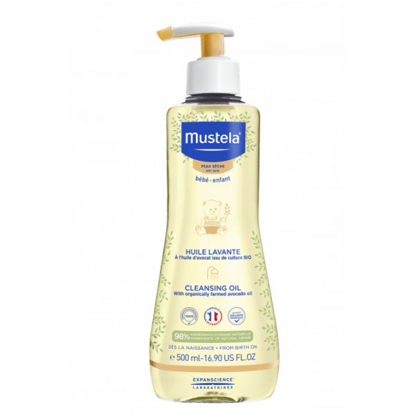 Mustela Bébé Huile Lavante Peau Sèche 500 ml