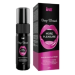 Un flacon et une boîte de spray bouche et gorge « INTT Lubrifiant comestible Fraise 100 ml (Copie) »