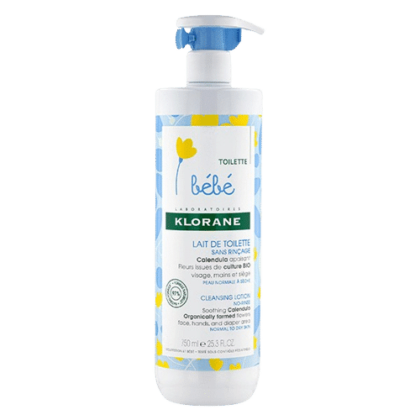Klorane Lait de Toilette Sans Rinçage au Calendula 750 ml