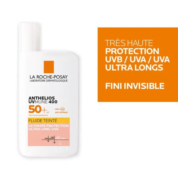 La Roche-Posay ANTHELIOS - SPF50+ Fluide Solaire Teinté avec Parfum Peaux normales à Mixtes 50ml – Image 2