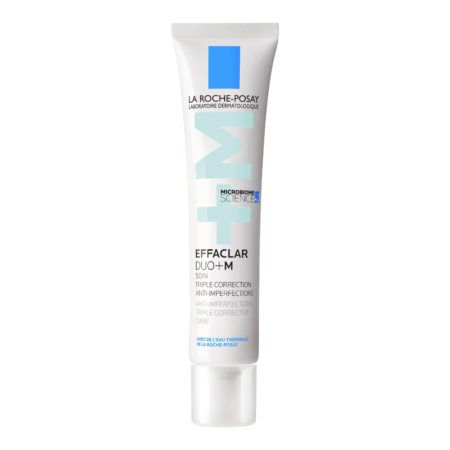 Le Soin Triple Correction Anti-Imperfections La Roche Posay Effaclar DUO+M 40 ml est présenté dans un tube au design élégant avec un emballage blanc aux accents bleus et argentés. La marque bien en vue et les informations détaillées reflètent la réputation estimée de La Roche Posay Effaclar en matière de solutions de soins de la peau. Dakar