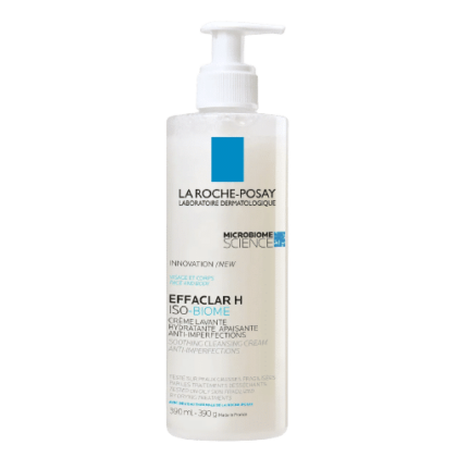 La Roche Posay EFFACLAR H ISO-BIOME Crème Lavante Hydratante Apaisante Anti-Imperfections Peaux Acnéiques 390 ml