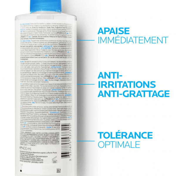 La Roche-Posay - Lipikar AP+ Syndet Crème Lavante Peaux Tendance Eczéma Atopique 400ml – Image 2