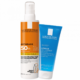 En plus d'un tube de 100 ml de Lipikar Gel Lavant offert par La Roche-Posay, la crème solaire LA ROCHE-POSAY Spray Invisible Anthelios 50+ présente un design orange et blanc accrocheur, tandis que le gel nettoyant est présenté dans un emballage bleu et blanc rafraîchissant. Dakar