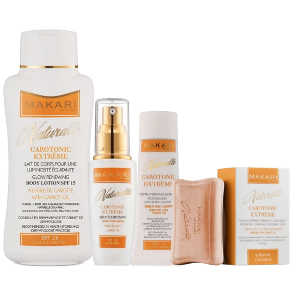 Cinq produits de soin de Makari