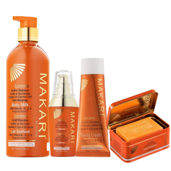 Makari Extreme Argan Et Carotte : Gamme de Soin Éclaircissant Illuminant  Et Raffermissant